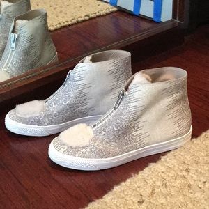 Loeffler Randall High Top Leather Sneakers